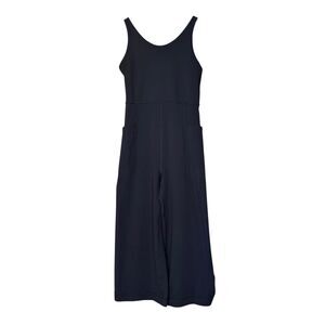 Athleta stash your treasures black wide leg jumpsuit girls 8/10